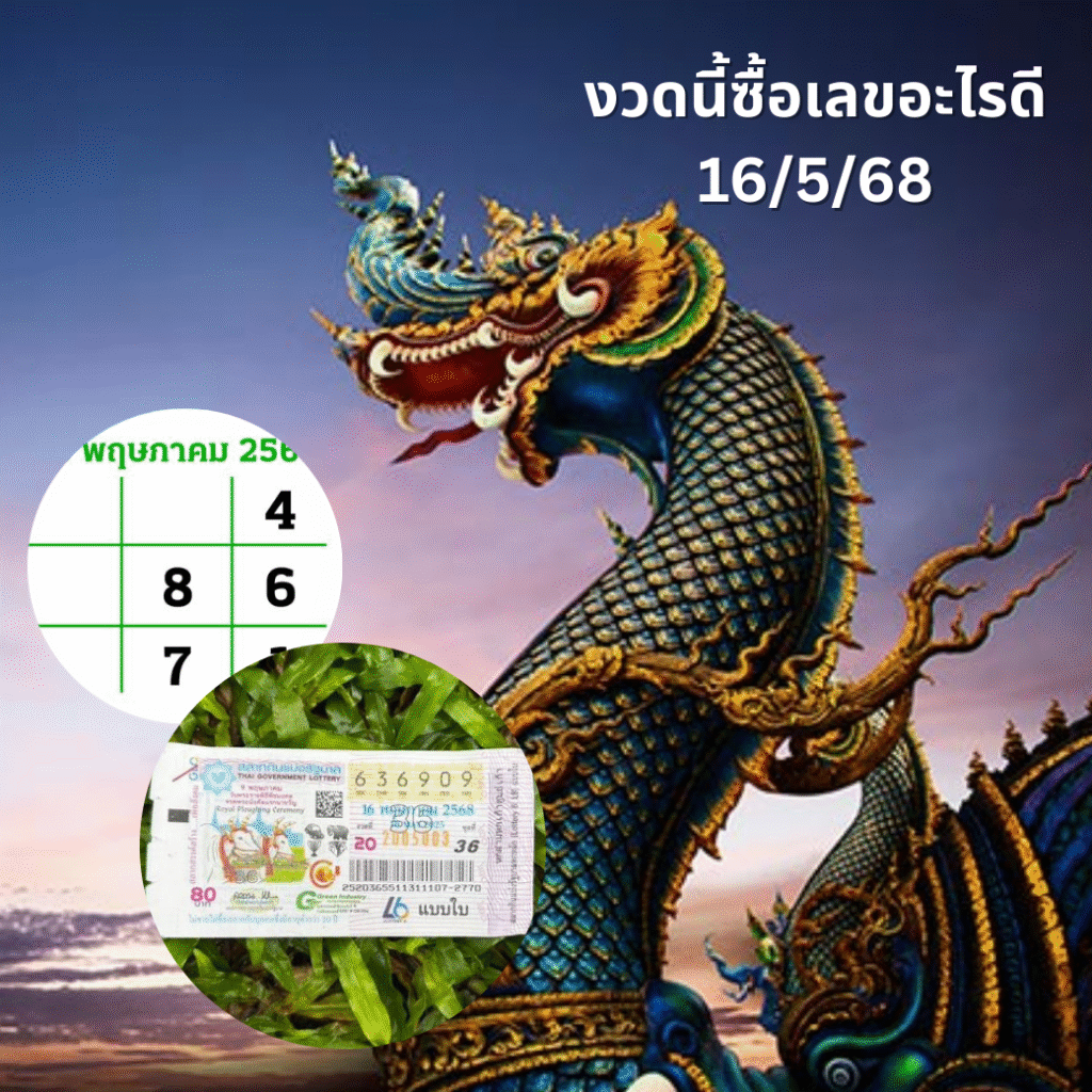 งวดนี้ซื้อเลขอะไรดี 16/5/68 เจาะลึกกระแสเลขเด็ดจาก TikTok และสำนักต่างๆ