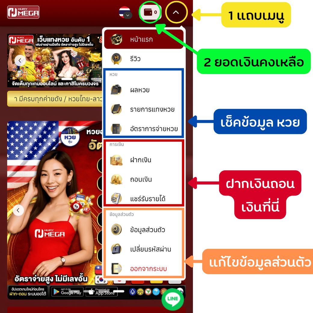 อัปเดตคู่มือการใช้งาน Huaymega เวอร์ชั่นใหม่ล่าสุด พร้อมวิธีเช็คผลหวยใน 3 ขั้นตอน สะดวก รวดเร็ว ทันใจ