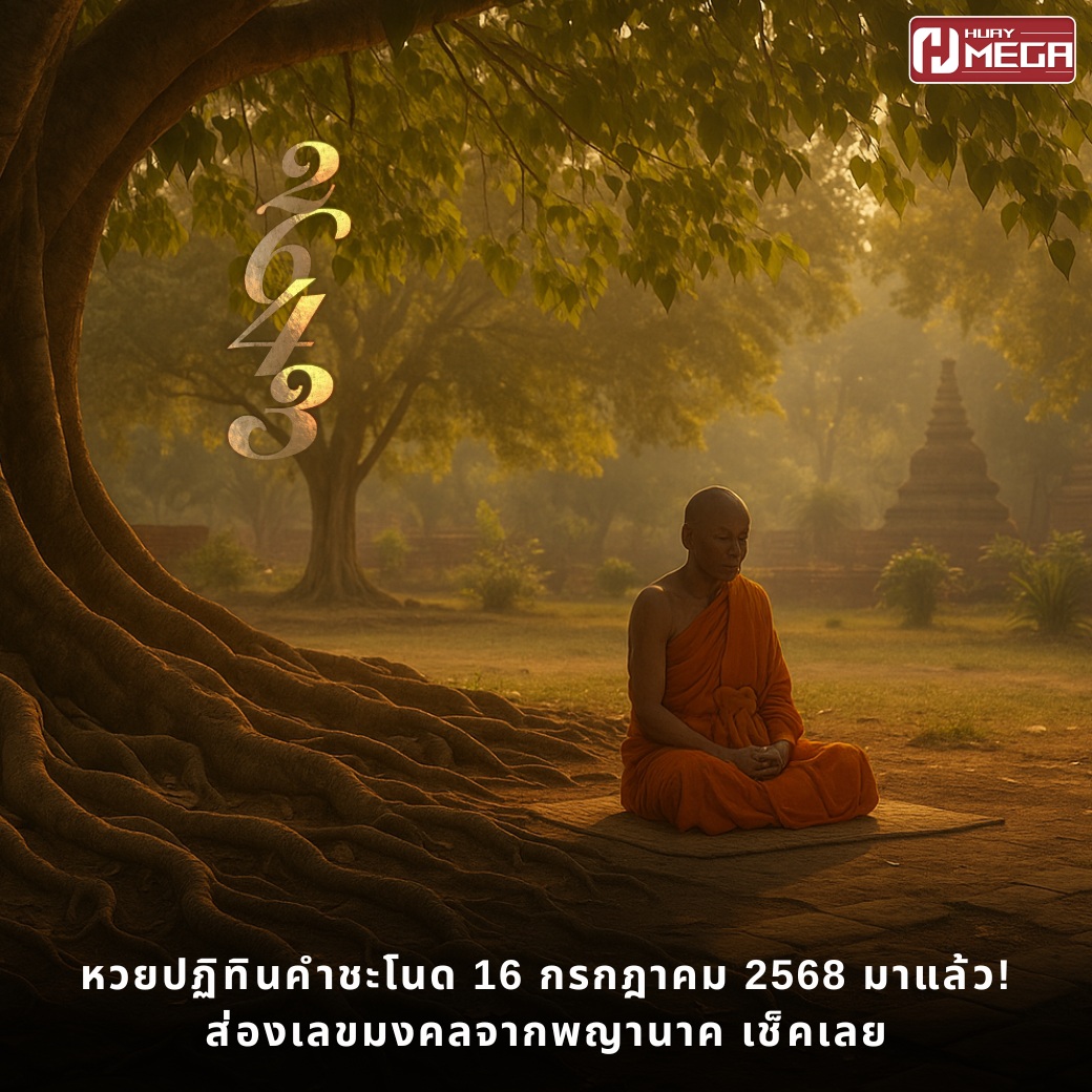 หวยปฏิทินคำชะโนด 16 กรกฎาคม 2568 มาแล้ว! ส่องเลขมงคลจากพญานาค เลขไหนน่าลุ้น เช็กเลยที่ Huaymega